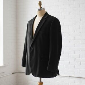 SADDLEBRED Men's 54L Black Corduroy Jacket Sport Coat Blazer 2-Button Tall Big